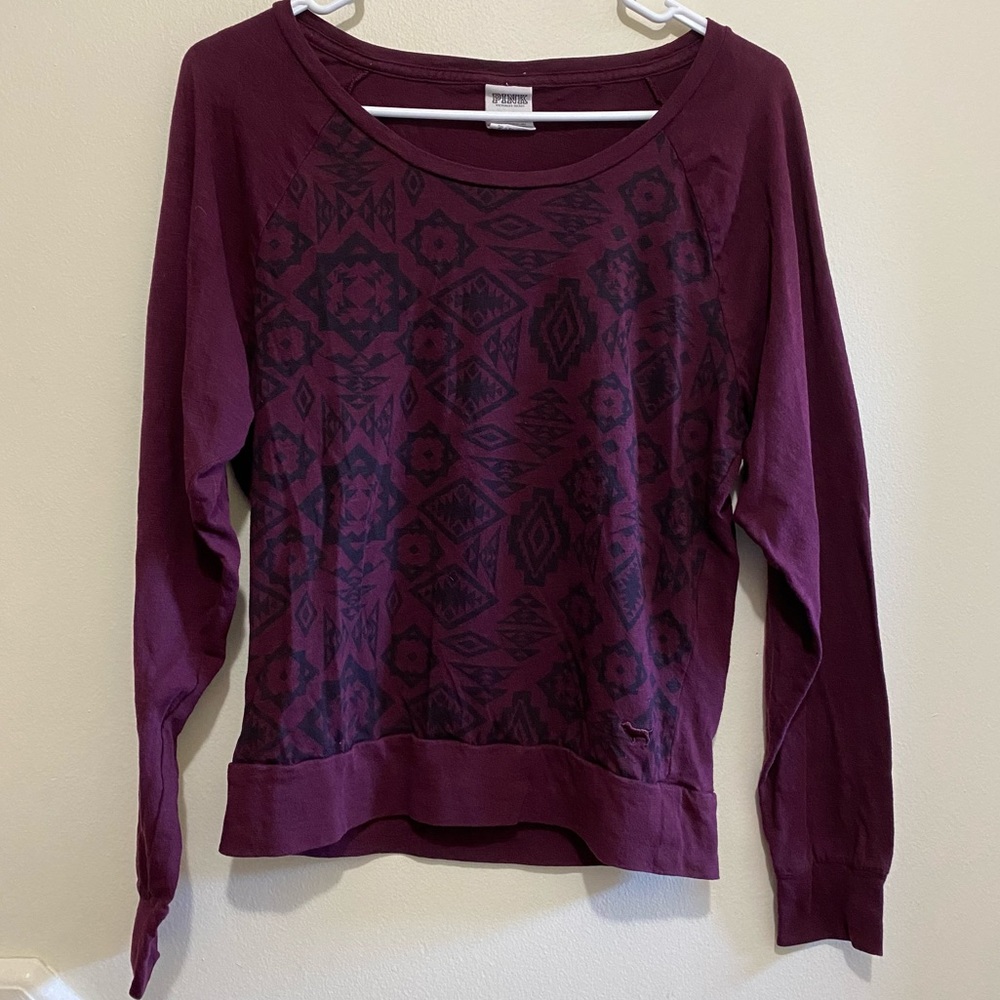 Pink Victoria’s Secret Women’s size Small LS Tee